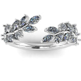 "Wren" Leaf Diamonds and Branch Shaped Open Eternity Ring E58 - HEERA DIAMONDS
