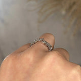 "Wren" Leaf Diamonds and Branch Shaped Open Eternity Ring E58 - HEERA DIAMONDS