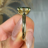 "Xavionra" Green 2.01 Carat Radiant Cut Trilogy Lab Grown Diamond Engagement Ring HLR425 HEERA DIAMONDS