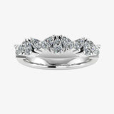 "Zafira" 0.62 Carat Round Cut Diamond Half Eternity Ring ET91