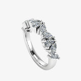 "Zafira" 0.62 Carat Round Cut Diamond Half Eternity Ring ET91