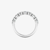"Zafira" 0.62 Carat Round Cut Diamond Half Eternity Ring ET91