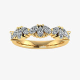 "Zafira" 0.62 Carat Round Cut Diamond Half Eternity Ring ET91