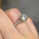 "Zarela" 1.7 Carat Round Cut Natural Diamond Shoulder Engagement Ring HLR512 HEERA DIAMONDS