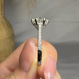 "Zarela" 1.7 Carat Round Cut Natural Diamond Shoulder Engagement Ring HLR512 HEERA DIAMONDS