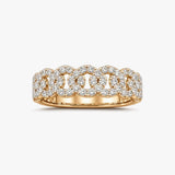 "Zaylora" 1 Carat Round Cut Diamond Half Eternity Ring ET115