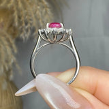 "Zekor" Ruby 2.48 Carat Oval Cut Natural Diamond Engagement Ring HR1314 HEERA DIAMONDS