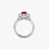 "Zekor" Ruby 2.48 Carat Oval Cut Natural Diamond Engagement Ring HR1314