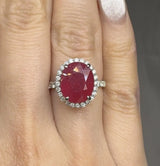"Zektriel" Pink 5.78 Carat Oval Cut Lab Grown Diamond Shoulder Engagement Ring HLR18 HEERA DIAMONDS