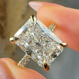 "Zelda" 4.04 Carat Radiant Cut Diamond Shoulder Engagement Ring HLR639 HEERA DIAMONDS