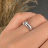 "Zelmora" 0.42 Carat Round Cut Natural Diamond Solitaire Engagement Ring MDR3486