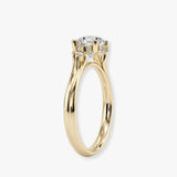 "Zena" Round Cut 2 Carat Trilogy 18kt Yellow Gold Engagement Ring UHRB10