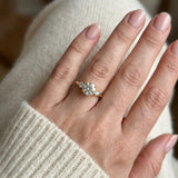 "Zena" Round Cut 2 Carat Trilogy 18kt Yellow Gold Engagement Ring UHRB10