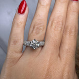 "Zenty" Round Cut 3.5 Carat Diamond Shoulder Engagement Ring HEERA DIAMONDS