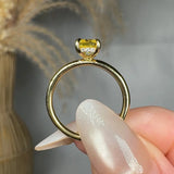 "Zeravon" 1 Carat Yellow Radiant Cut Lab Grown Diamond Engagement Ring HLM521 HEERA DIAMONDS