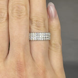 "Zexen" 1.05 Carat Round Cut Natural Diamond Half Eternity Ring MDR4224