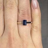 "Zeylan" Blue Sapphire 0.5 Carat Emerald Cut Natural Diamond Engagement Ring HR1325 HEERA DIAMONDS