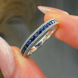 "Zireva" Round Cut Blue Sapphire 0.5 Carat Diamond Engagement Ring HR73 HEERA DIAMONDS