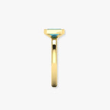 "Zirexen" Green 3 Carat Emerald Cut Lab Grown Diamond Engagement Ring HLR526