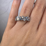 "Zizy" Round and Oval Cut 2.5ct Yellow Gold Eternity Ring HEERA DIAMONDS