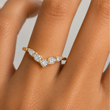 "Zoey" Dainty Round, Pear and Oval 0.30ct Diamond Shaped Eternity Ring ET49