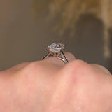 "Zola" Solitaire Emerald Cut Diamond Engagement Ring SSEC08 - HEERA DIAMONDS