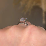 "Zola" Solitaire Emerald Cut Diamond Engagement Ring SSEC08 - HEERA DIAMONDS