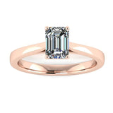 "Zola" Solitaire Emerald Cut Diamond Engagement Ring SSEC08 - HEERA DIAMONDS