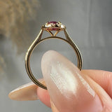 "Zolira" Ruby 0.71 Carat Oval Cut Diamond Engagement Ring HM1148 HEERA DIAMONDS
