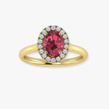 "Zolira" Ruby 0.71 Carat Oval Cut Natural Diamond Engagement Ring HM1148