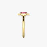 "Zolira" Ruby 0.71 Carat Oval Cut Natural Diamond Engagement Ring HM1148
