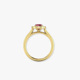 "Zolira" Ruby 0.71 Carat Oval Cut Natural Diamond Engagement Ring HM1148