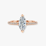 "Zora" 1 Carat Marquise Cut Diamond Grain Set Diamond Engagement Ring DSMC03