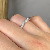 "Zorien" 0.43 Carat Round Cut Natural Diamond Half Eternity Band MDWR229 HEERA DIAMONDS