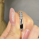 "Zorien" 0.43 Carat Round Cut Natural Diamond Half Eternity Band MDWR229 HEERA DIAMONDS