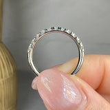 "Zorien" 0.43 Carat Round Cut Natural Diamond Half Eternity Band MDWR229 HEERA DIAMONDS