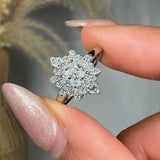 "Zorv" 0.59 Carat Cushion Cushion Cut Cluster Halo Lab Grown Diamond Engagement Ring HLR499 HEERA DIAMONDS