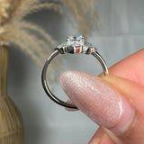 "Zorv" 0.59 Carat Cushion Cushion Cut Cluster Halo Lab Grown Diamond Engagement Ring HLR499 HEERA DIAMONDS