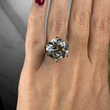"Zues" Round Cut 10 Carat Solitaire Diamond Engagement Ring HEERA DIAMONDS