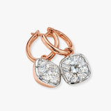 "Zuna" Hoop Diamond Earrings
