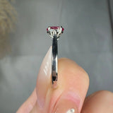 "Zymera" Oval Cut Ruby 1.00 Carat Diamond Trilogy Engagement Ring HR1356 HEERA DIAMONDS