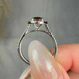 "Zyra" 1.00 Carat Pear Cut Brown Sapphire Diamond Shoulder Engagement Ring HR1471 HEERA DIAMONDS