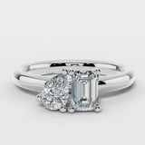 "lov"4 Carat Toi et Moi Platinum Engagement Ring SS2S02