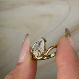 "Mystic" Solitaire 2 Carat Pear Shape Engagement Ring SSPS04