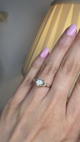 "Romantica" Cushion Cut 1.5 Carat Diamond Shoulder 18KT Yellow Gold Engagement Ring DSCC04