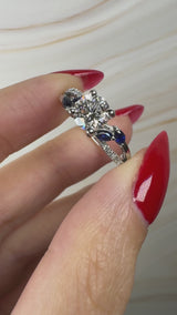 "Raen" Round Cut 0.80 Carat Twisted Diamond Shoulder Engagement Ring