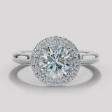 "Venus" 1 carat Halo Round Brilliant Cut Diamond Engagement Ring HARB18