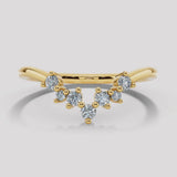"Arden" 0.25ct Round Brilliant Cut Diamonds V Shape Eternity Ring ET27