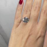 "Zues" Round Cut 10 Carat Solitaire Diamond Engagement Ring
