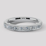 Horizontal Baguette Diamond Channel Set Eternity Band Wedding Ring CHBG